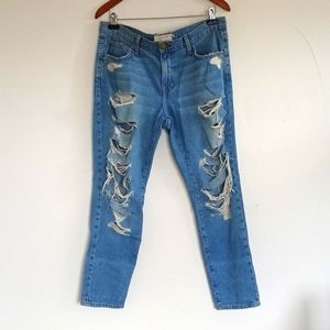 CURRENT/ELLIOTT The Fling Tattered Destroy Jeans Size 29.